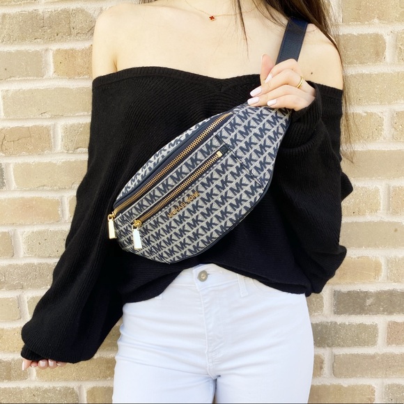 Michael Kors Waist Bag Fanny Pack MK Leopard Black - Picture 4 of 8